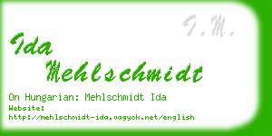 ida mehlschmidt business card